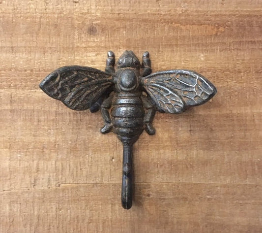 Cast Iron Bee Hook with Highlights