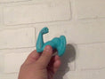 Load and play video in Gallery viewer, Muscle Arm Hook(18 Colors), Hook For Gym, Mancave Decor, Workout Room Decor, Gym Decor, Bicep Hook, Boss Girl Decor
