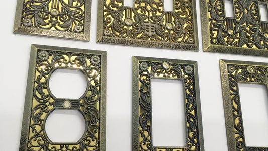 Antique Brass Switch Plates