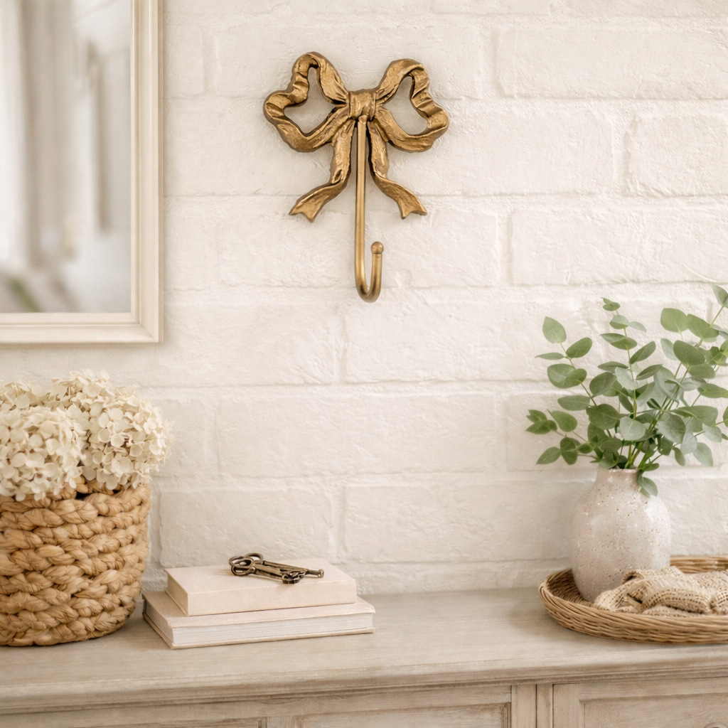 Vintage Gold Bow Hook