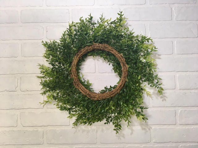 Boxwood Wreath, Wreath, Green Wreath, Farmhouse Wreath, Wreaths, Fuax Boxwood Wreath, Green Wreaths, Artificial Wreath