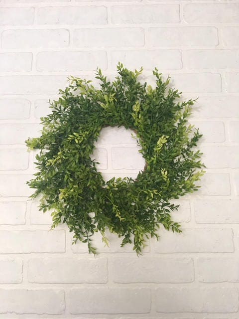 Boxwood Wreath, Wreath, Green Wreath, Farmhouse Wreath, Wreaths, Fuax Boxwood Wreath, Green Wreaths, Artificial Wreath