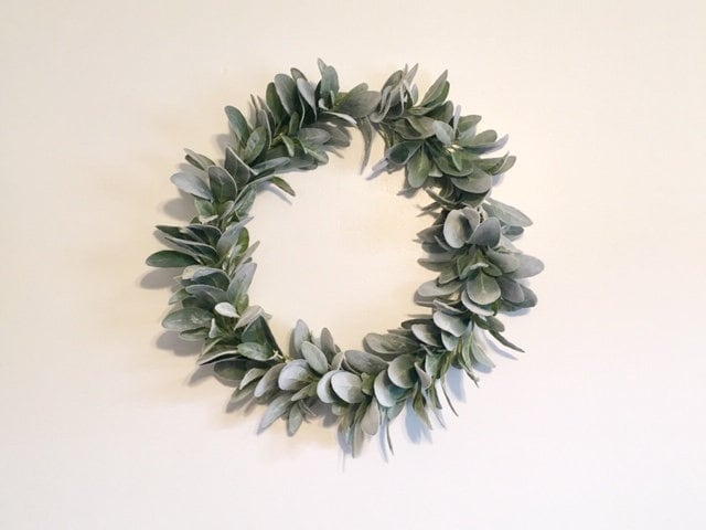 Lambs Ear Wreath, Mini Wreath, Candle Ring, Farmhouse Wreath, Mini Wreath Farmhouse, Mini Lamb Ear Wreath, Wreath, Wreaths, Wedding Wreath