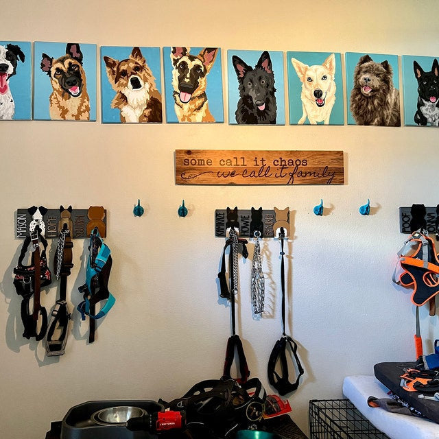 Dog leash holder for wall, dog leash holder, dog leash hook, dog tail hook, dog décor, dog butt hook, the shabby store