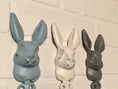 Load image into Gallery viewer, Rabbit Wall Hook, Bunny Hook, Animal Hook, Coat Hook, Towel Hook, Towel Holder, Rabbit, Clothing Hooks
