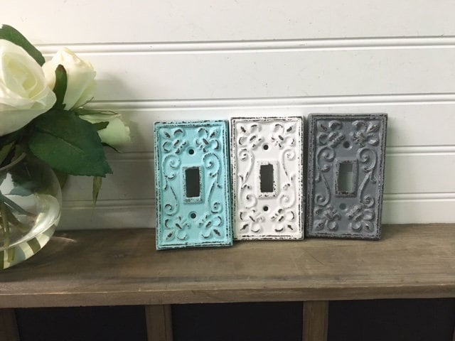 Light Switch Cover(18 Colors), Switch Plates, Plug Cover, Farmhouse Decor, Vintage Light Switch, Outlet Plate Covers, The Shabby Store