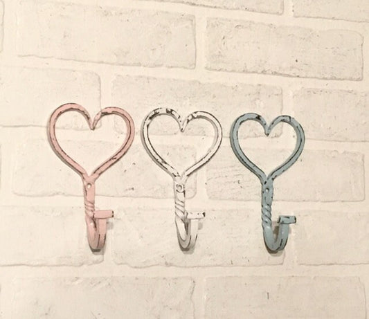 Heart Wall Hook(18 Colors), Wall Hook, Hooks for Wall, Heart Décor, Girls Room, Towel Hooks, Decorative Wall Hook