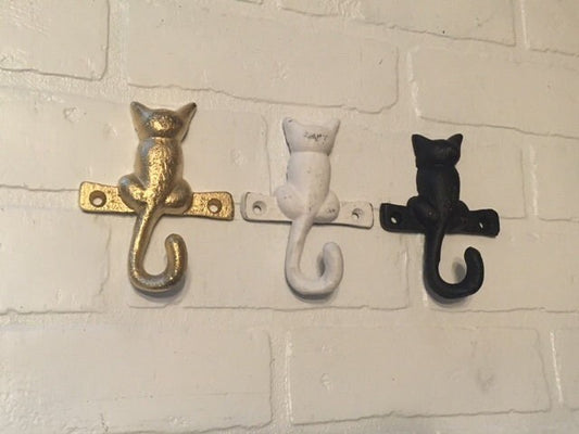 Cat Hook(18 Colors), Cat Wall Hook, Animal Hook, Cats, Towel Hook, Vintage Wall, Key Holder